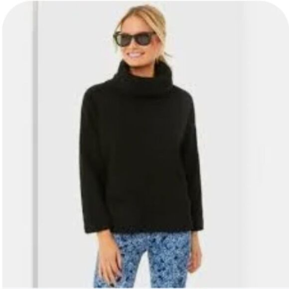 Tuckernuck Rollins Funnel Neck Black Sherpa Pullover - Picture 1 of 7